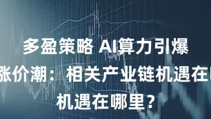 多盈策略 AI算力引爆存储涨价潮：相关产业链机遇在哪里？